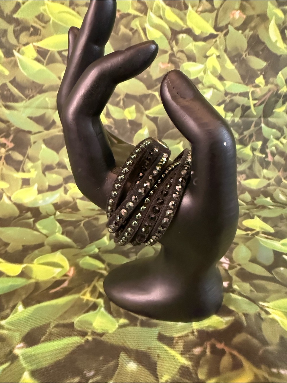 Swarovski Crystal Black Studded Wrap Bracelet - Picture 5 of 10